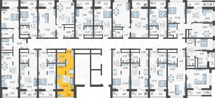 Квартира-студия, 22,9 м², 5/19 эт.
