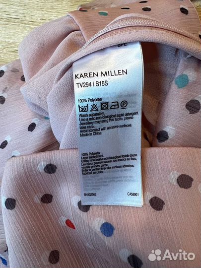 Блуза с завязками на шее Karen Millen розовая