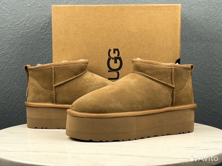 Угги UGG Ultra Mini Platform Chestnut