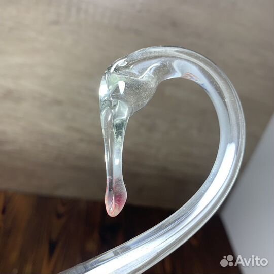 Стеклянная Фигурка Лебедь Хрусталь Сделано В СССР