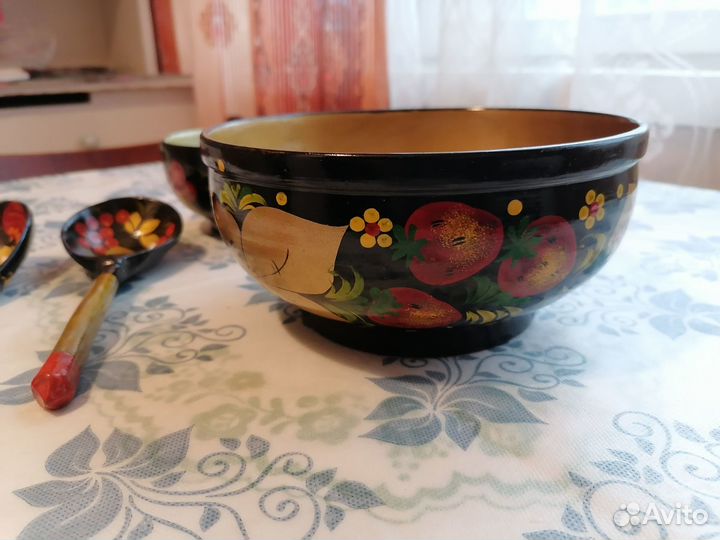 Деревянный Набор с Хохломской росписью