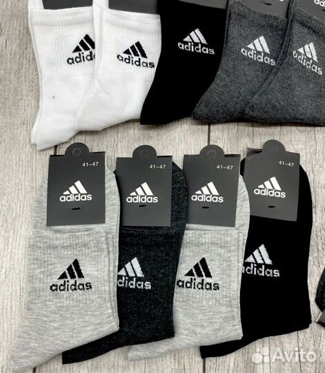 Мужские кожаные кроссовки Adidas фишки