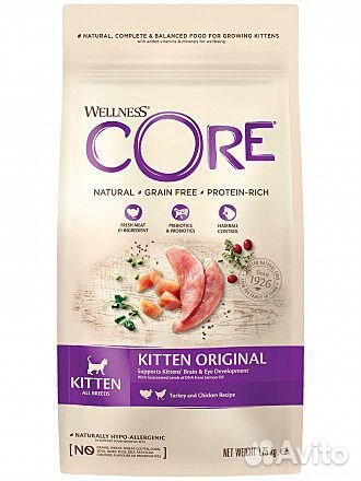 Сухой корм для котят core 1,75кг Индейка