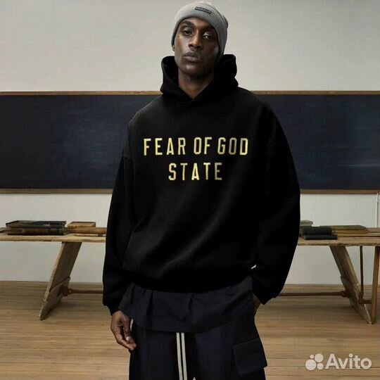 Худи Fear Of God Оверсайз на флисе