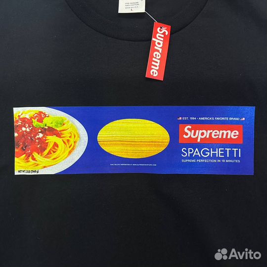 Футболка Supreme Spaghetti Black Оригинал