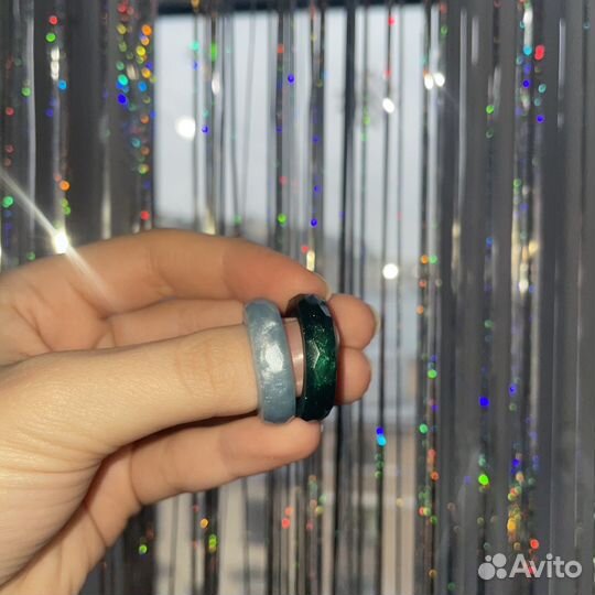 Кольца граненые из эпоксидной смолы