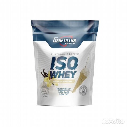 Протеин Geneticlab Nutrition ISO Whey 1000 г, вани