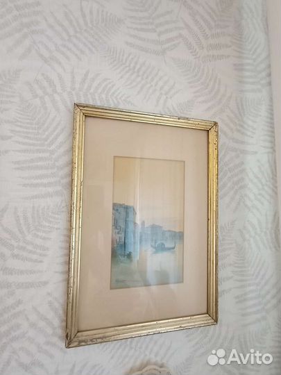 Картина известный акварелист подлинник антиквариат