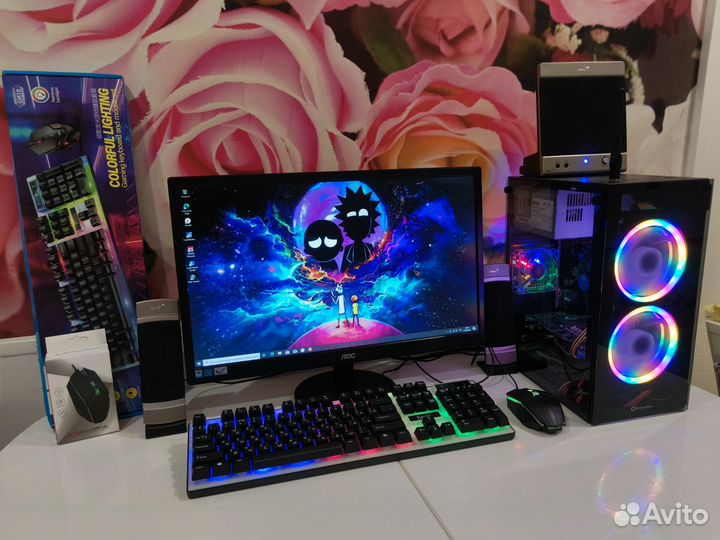 Игровой в сборе,4ядра,8ddr4,ssd,hdd,gtx660,моник22