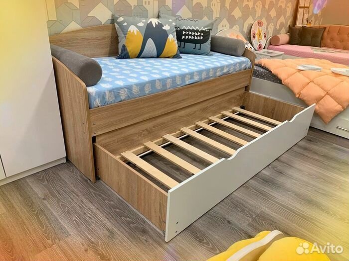 Кровать лдсп выдвиж спальн от 2х лет без мягкой сп