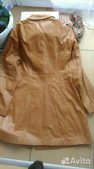 Плащ Кожа Luisa Spagnoli Италия Осень Мода