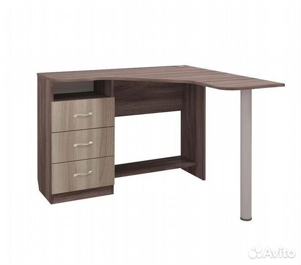 Стол письменный угловой Ясень шимо тёмный/светлый