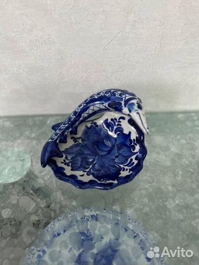 Гжель икорница Щука