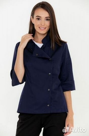 Чёрный китель поварской женский