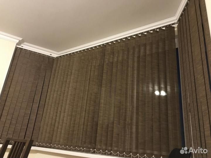 Жалюзи вертикальные тканевые скрин-коричневые