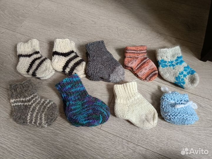 Носки детские шерстяные, пинетки