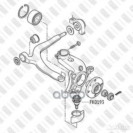 Опора шаровая пер.ниж.лев.,прав.citroen C5, XAN