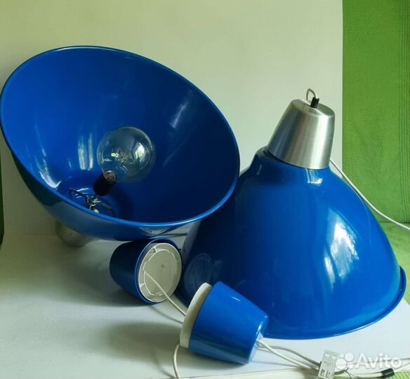 2 синих светильника IKEA foto 50см икеа фото