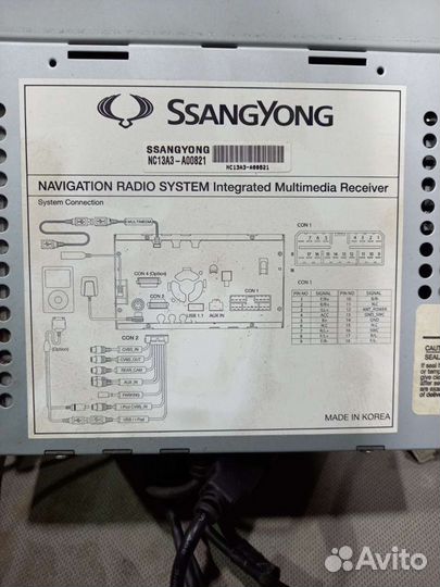 Магнитола не рабочая Ssangyong actyon new