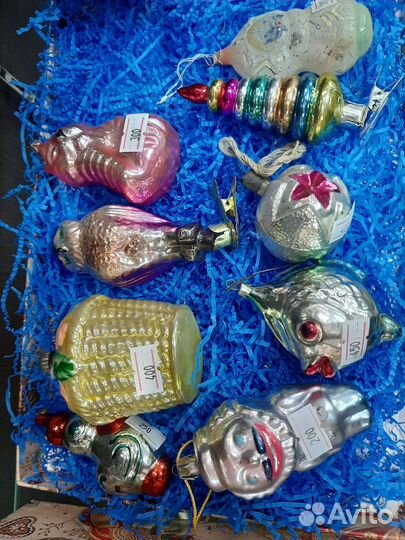 Елочные игрушки СССР на прищепке