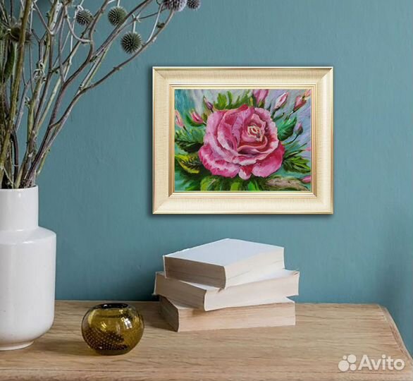 Картина маслом розы 