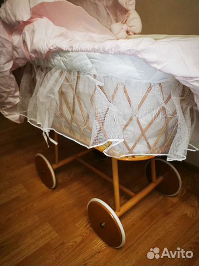 Люлька колыбель плетёная Italbaby