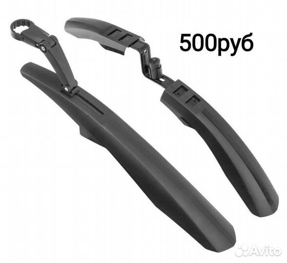 Крылья, звонок, фонарь, катафоты, седло велосипеда