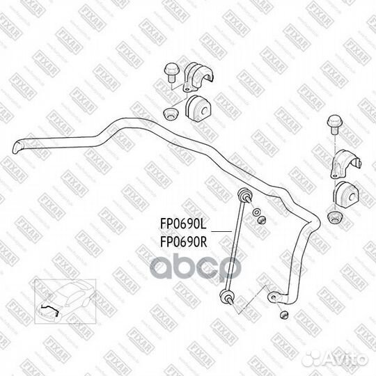Тяга стабилизатора BMW X5 (E53) 00- перед.прав