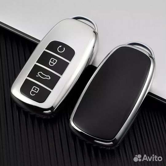 Чехол на ключ Chery Tiggo 7 и 8 Pro Max, Omoda, Jaecoo TPU Silver new