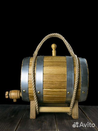 Дубовая бочка объёмом 5 литров