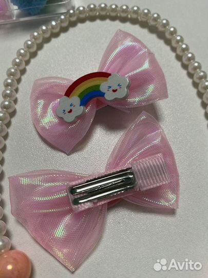 Сумочка детская с бусами, резинками