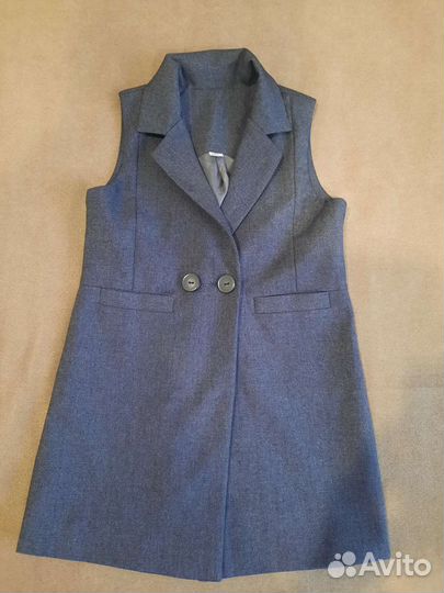 Жилетка для девочки удлинённая