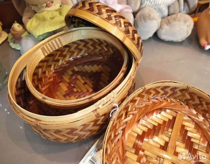 Шкатулки из бамбука, 2шт/Настенный декор Новое