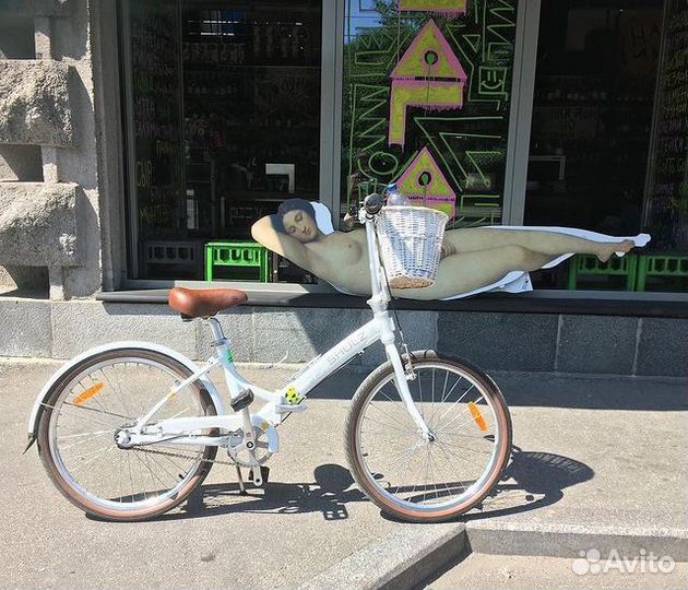 Корзина плетёная для велосипеда ручная работа