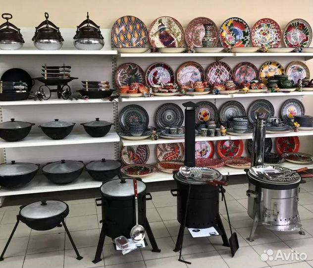 Казан чугунный узбекский 12 литров + ляган 32см