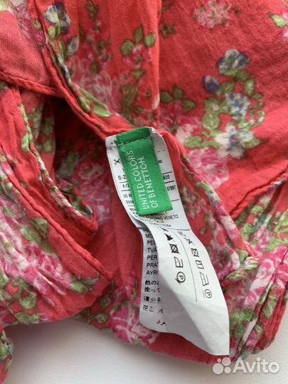 Шарф хлопок 48х150 Benetton