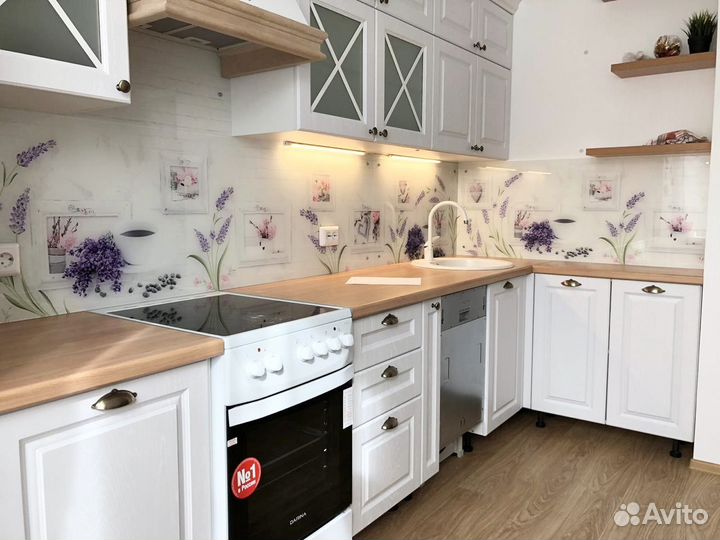 Фартук из стекла на кухню заказать Стеновая панель