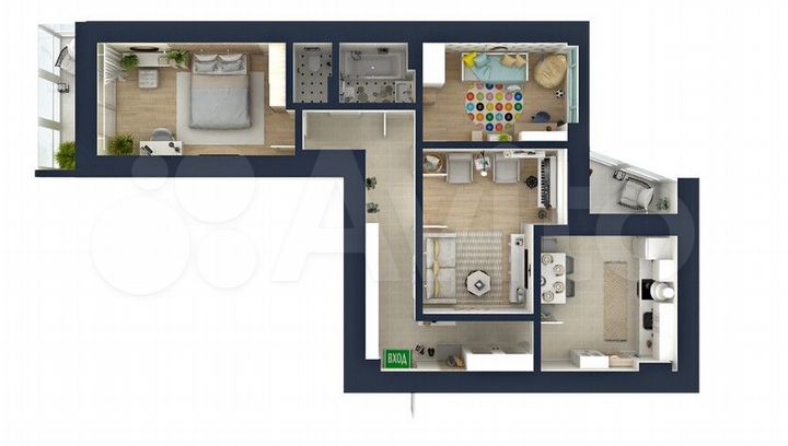 3-к. квартира, 83,2 м², 19/20 эт.