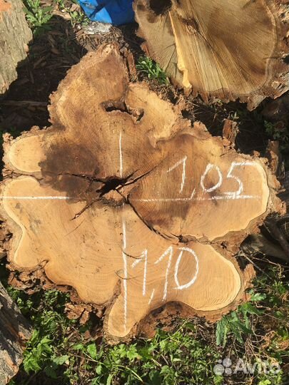 Спилы акации и дуба 1,10 диаметр