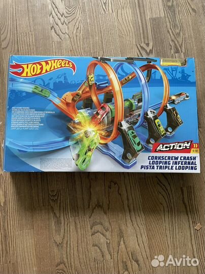 Hot wheels трек, винтовое столкновение