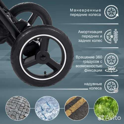 Коляски всесезонные Sweet baby (надувн.колеса)