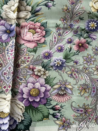 Павловопосадский шарф шелк 100%