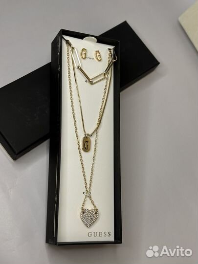 Серьги колье бижутерия guess оригинал