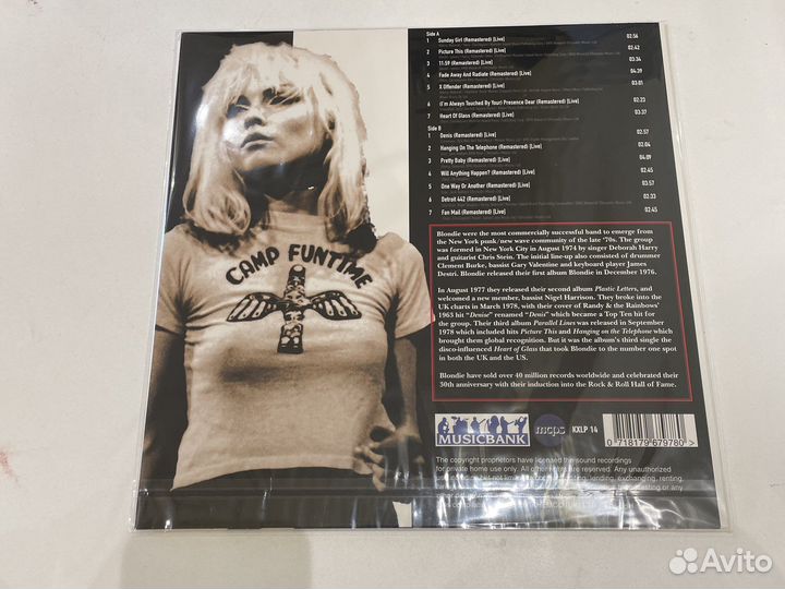 Винил Blondie - Hits Live Ремастеринг