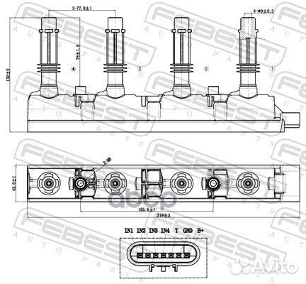 Катушка зажигания 18640003 Febest