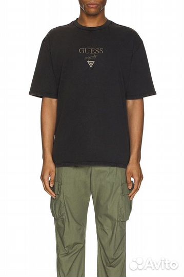 Guess Originals Printed Baker Logo Tee Black