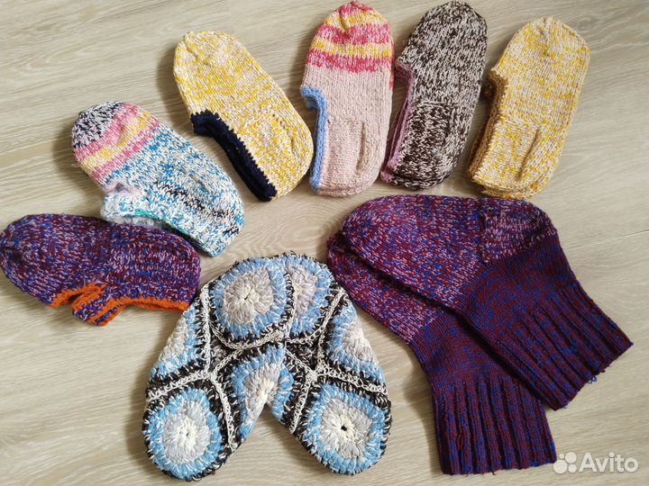 Вязаные следки, носки