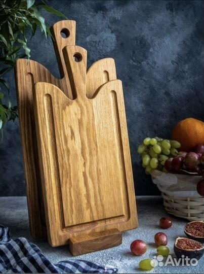 Набор разделочных досок на подставке из дуба