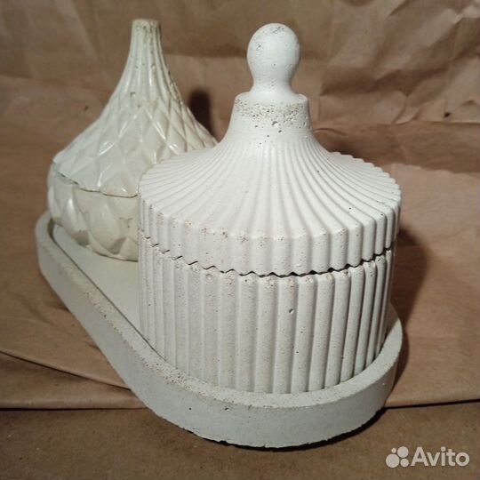 Подарочный набор шкатулок из бетона