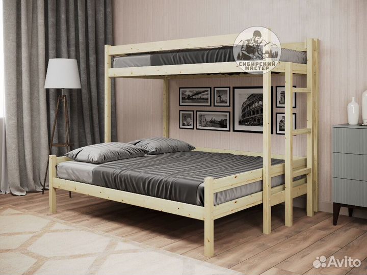 Двухъярусная кровать из сосны